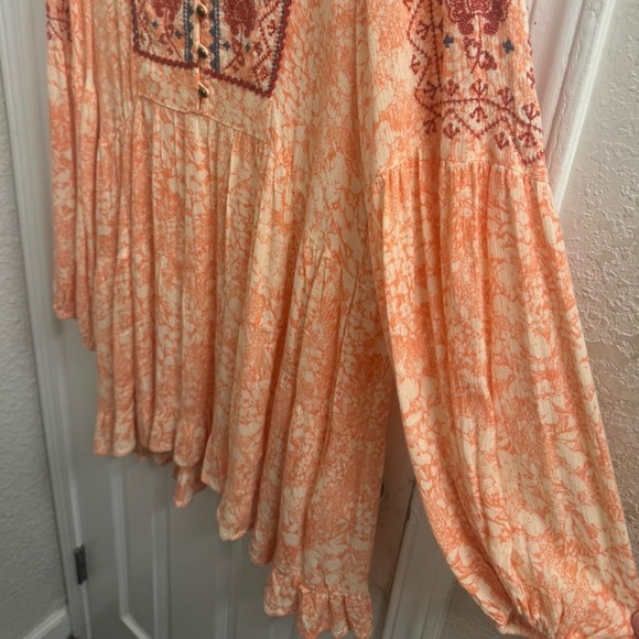 Anthropologie Boho Claudia embroidered babydoll tunic top, Size Medium - Picture 9 of 9